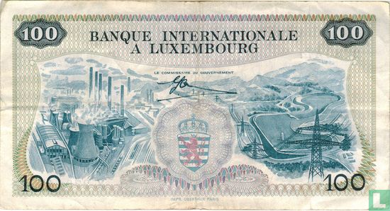 Luxembourg 100 Francs   - Image 2
