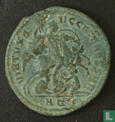 Empire romain, AE1 (28) Follis, 305-306, AD, Constantin le Grand et César sous Constance Chlore I, Aquilée - Image 2
