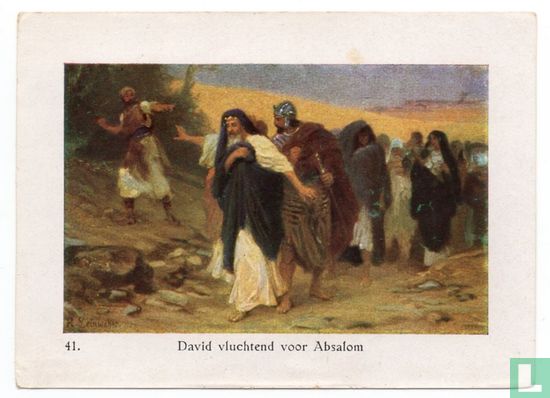 David vluchtend voor Absalom