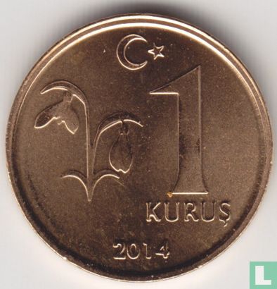 Turkey 1 kurus 2014 - Image 1