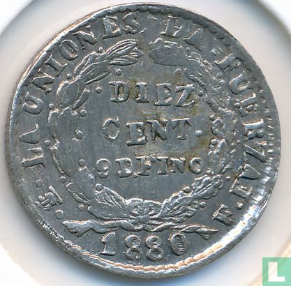 Bolivia 10 centavos 1880 - Afbeelding 1