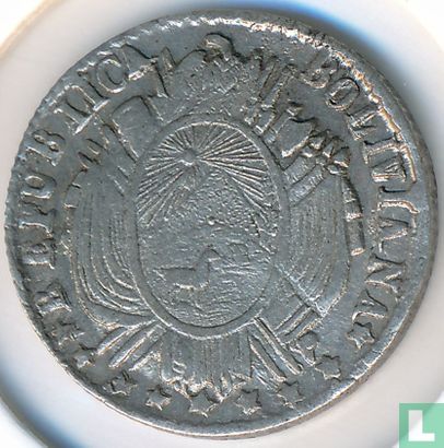 Bolivie 10 centavos 1880 - Image 2
