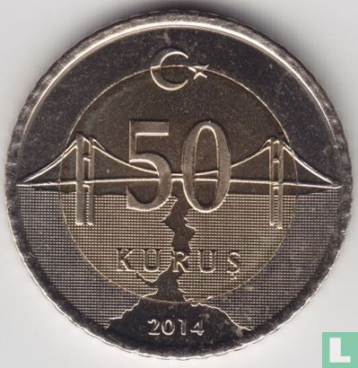 Turkije 50 kurus 2014 - Afbeelding 1