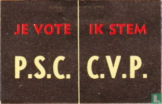 Je vote P.S.C. - Ik stem C.V.P.