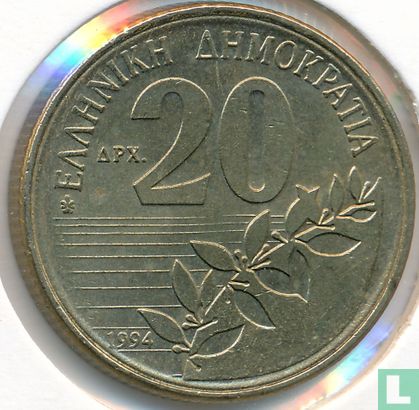 Greece 20 drachmes 1994 - Image 1