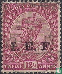 Koning George V met opdruk I.E.F.