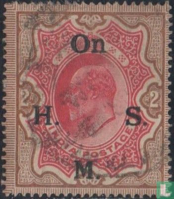 King Edward VII with service overprint