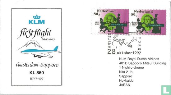 First scheduled flight Amsterdam-Sapporo