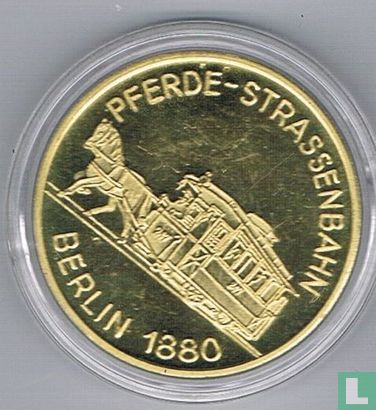 Medaille Pferde Strassenbahn Berlin 1880 - Afbeelding 1