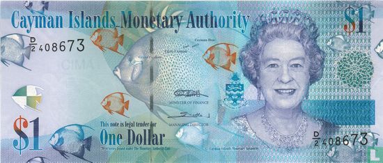 Îles Cayman 1 Dollar (P38b) - Image 1