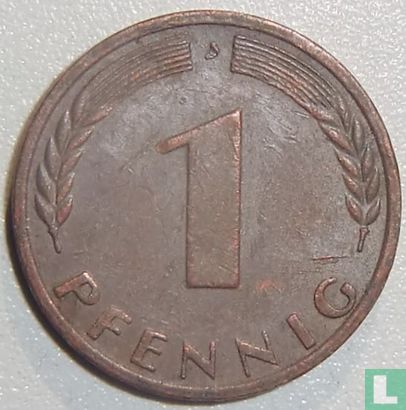 Duitsland 1 pfennig 1950 (misslag)  - Afbeelding 2