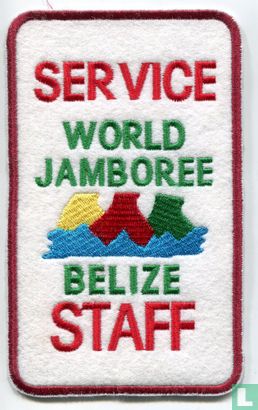 Belize contingent - 19th World Jamboree - Service Staff - jacketpatch (bordeaux border)