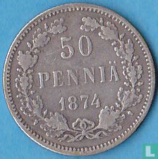 Finland 50 penniä 1874 - Afbeelding 1