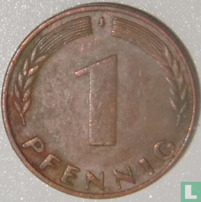 Allemagne 1 pfennig 1950 (J - marque d'atelier de petite) - Image 2