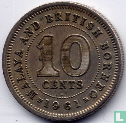 Malaya et Bornéo britannique 10 cents 1961 (H) - Image 1