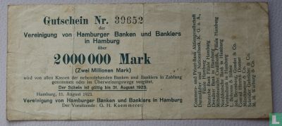 Hamburg 2 Miljoen Mark 1923 - Image 1