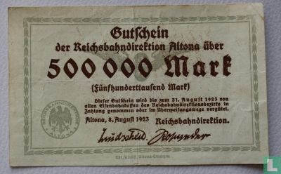Altona 500.000 Mark 1923 - Image 1