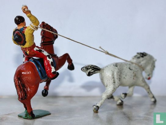 Mounted Cowboy (Lassoing wild horse) - Image 2