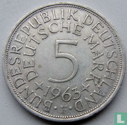 Germany 5 mark 1963 (F) - Image 1