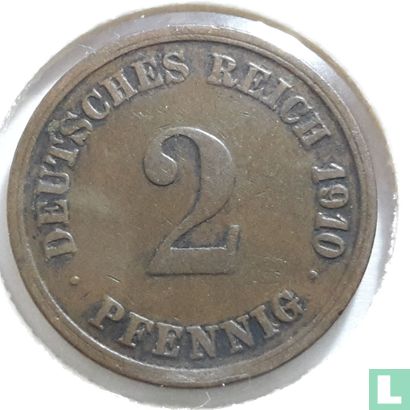 Empire allemand 2 pfennig 1910 (G) - Image 1