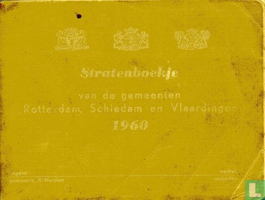 Stratenboekje van de gemeenten Rotterdam, Schiedam en Vlaardingen 1960 - Bild 1