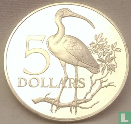 Trinidad and Tobago 5 dollars 1975 (PROOF) - Image 2