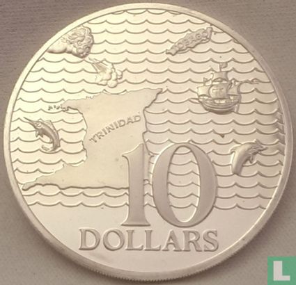 Trinité-et-Tobago 10 dollars 1975 (BE) - Image 2