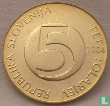 Slovenia 5 tolarjev 2004 - Image 1