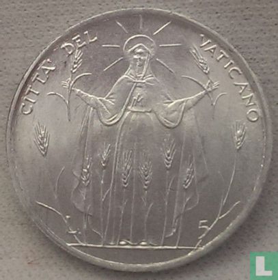 Vatican 5 lire 1968 "FAO" - Image 2