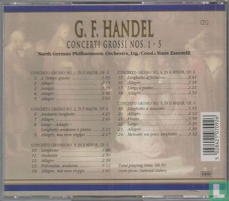 Händel, G.F.  Concerti grossi op. 6 NOS 1-5 - Image 2