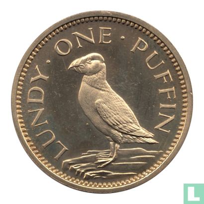 Lundy 1 Puffin 1965 (Nickel-Brass - Proof) - Image 1