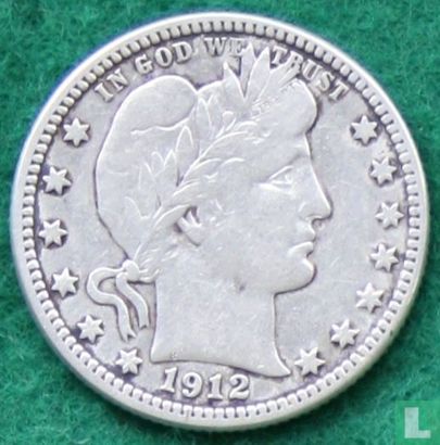 United States ¼ dollar 1912 (S) - Image 1