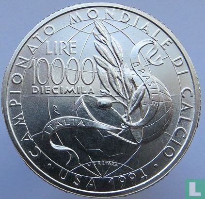 Italien 10000 Lire 1994 "Football World Cup in USA" - Bild 1