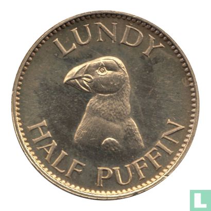 Lundy 0.5 Puffin 1965 (Nickel-Brass - Proof) - Image 1