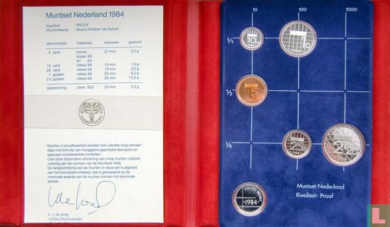 Netherlands mint set 1984 (PROOF) - Image 2