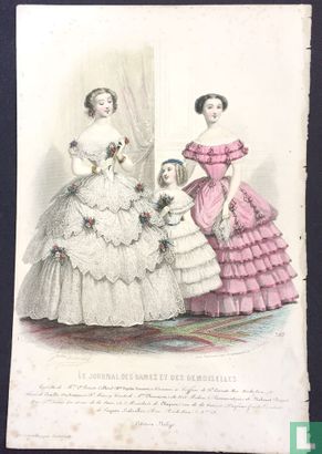 Toilettes Mme Ve. Perret Collard; Deux femmes et une fille (1850-1853) - 387 - Image 1