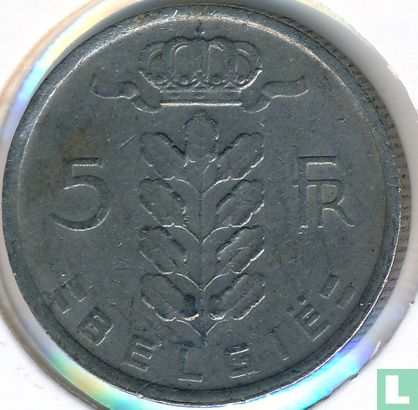 Belgique 5 francs 1971 (NLD) - Image 2