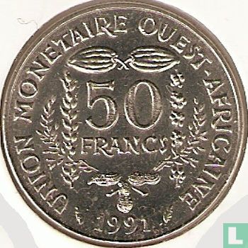 États d'Afrique de l'Ouest 50 francs 1991 "FAO" - Image 1