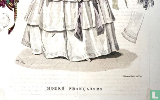Une femme et chapeaux - Novembre 1850 - Image 2