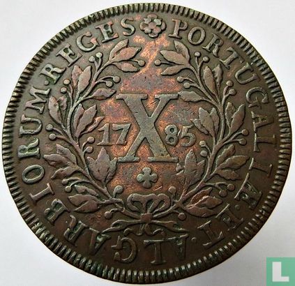 Portugal 10 réis 1785 - Image 1