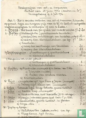 MOBILISATIE 1940 VERKOOPSPRIJZEN  - Image 1