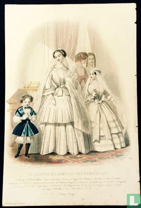 Toilettes Mme Ve. Perret Collard; Deux femmes, un garcon et une jeune fille(1850-1853) - 390 - Image 1