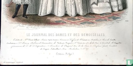 Toilettes Mme Ve. Perret Collard; Deux femmes, un garcon et une jeune fille(1850-1853) - 390 - Afbeelding 2
