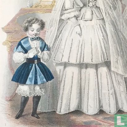 Toilettes Mme Ve. Perret Collard; Deux femmes, un garcon et une jeune fille(1850-1853) - 390 - Afbeelding 3