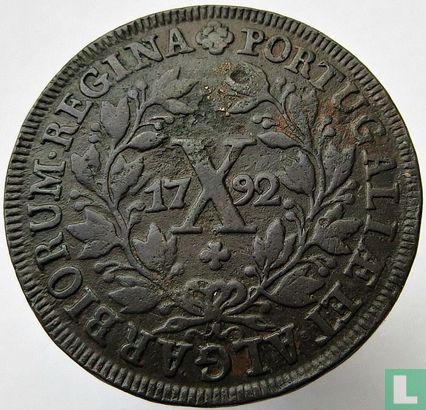 Portugal 10 réis 1792 - Image 1
