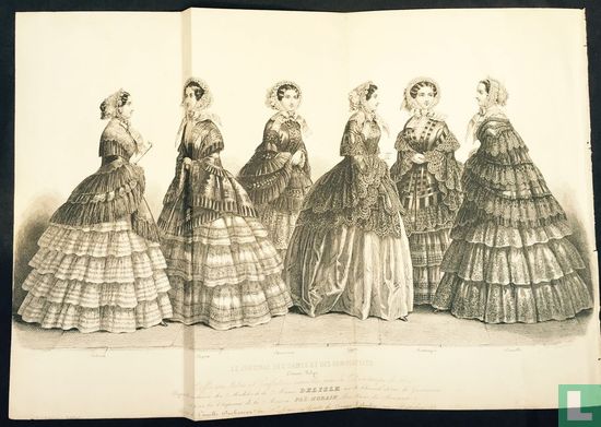 Étoffes pour robes et confections nouvelles pour le Printemps de 1854 - Image 1