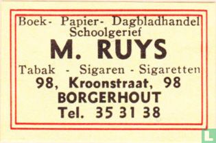 Boek- Papier- Dagbladhandel M. Ruys