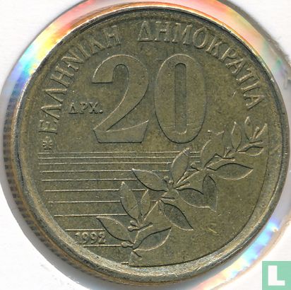 Grèce 20 drachmes 1992 - Image 1