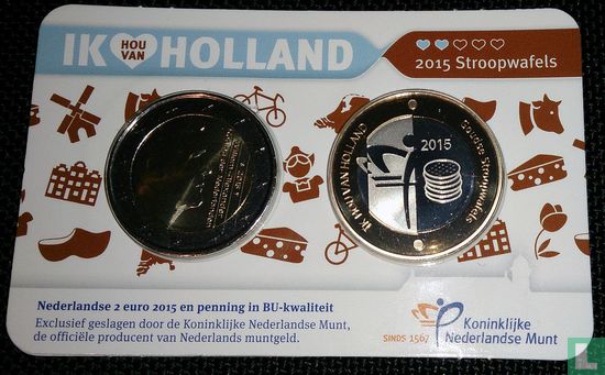 Netherlands 2 euro 2015 (coincard) "Waffles" - Image 1