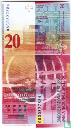 Zwitserland 20 Franken 2008 - Afbeelding 2